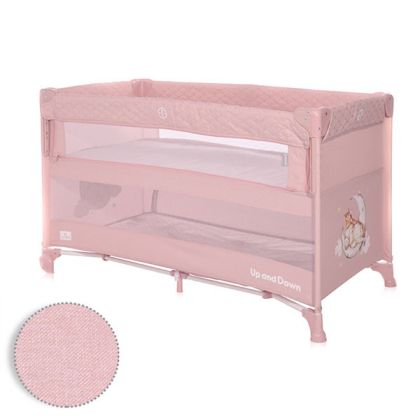 Lorelli Преносима кошара UP & DOWN 2 нива Mellow Rose (60х120см)