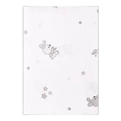 Lorelli Долен чаршаф 150 х 100 см Little Rabbits Сив