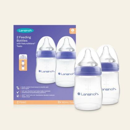 Lansinoh Шишета 2 броя 160 мл с биберон NaturalWave (0м+)