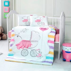  Chipolino Спално бельо от 3 части розово сърце