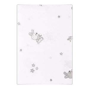 Lorelli Долен чаршаф 150 х 100 см Little Rabbits Сив